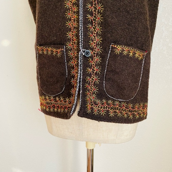 Handmade Wool Vest 70s Cottagecore - Picture 5 of 13
